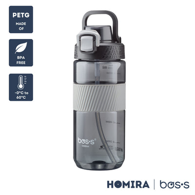 Bos's Tritan Sport Water Bottle 1700ml - Durable, BPA Free, Leakproof