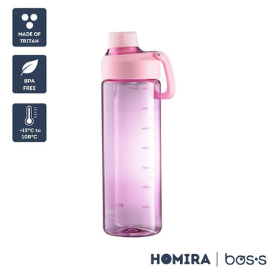 Bos's Tritan Water Bottle 750ml - Durable, BPA Free, Leakproof