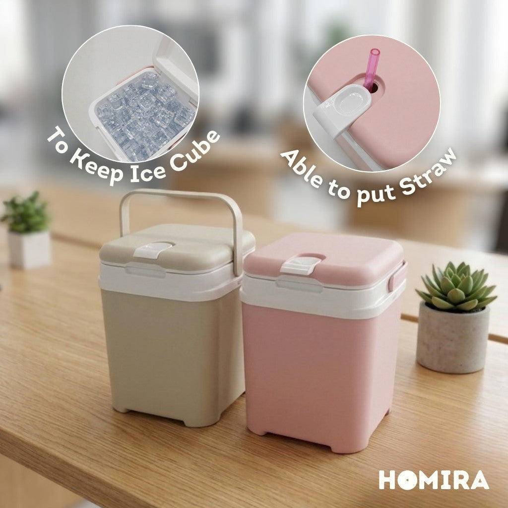 HOMIRA Mini Cooler Box (1L/3L) - Drinks Holder, Keep Cold, BPA Free