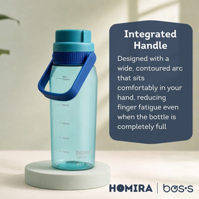 Bos's Tritan Sport Water Bottle with Integrated Handle - 1000ml