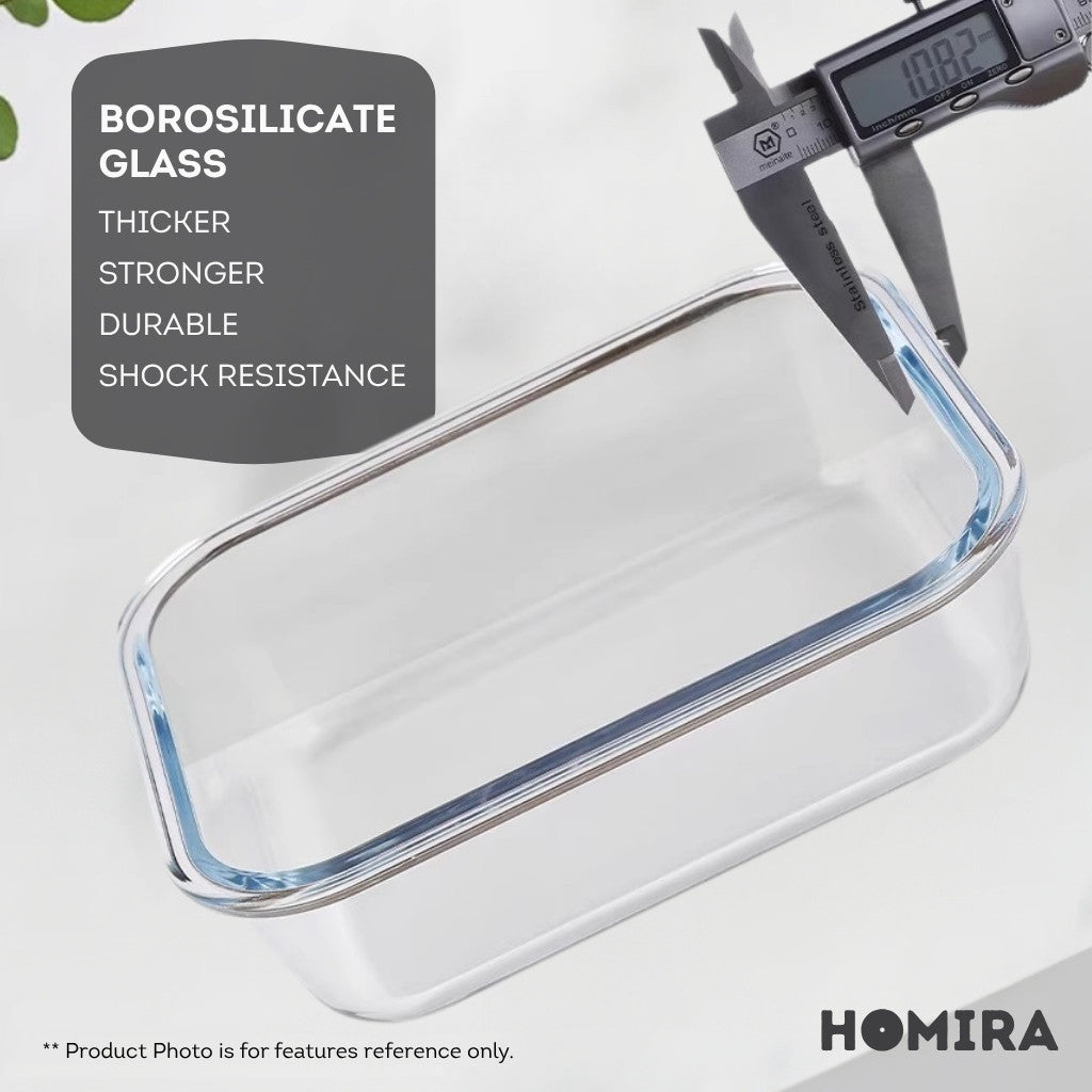HOMIRA PureView Mini Glass Food Container Set (6 Pcs)