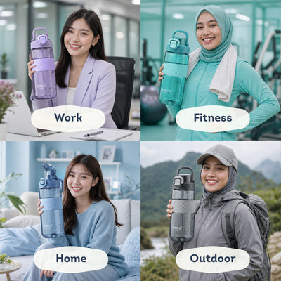 Bos's Tritan Sport Water Bottle 1700ml - Durable, BPA Free, Leakproof