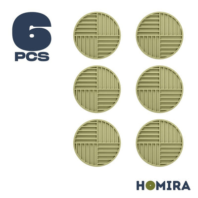 HOMIRA Thickened Silicone Heat-Resistant Round Trivet Mat (16cm / 22cm)