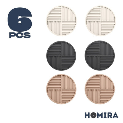 HOMIRA Thickened Silicone Heat-Resistant Round Trivet Mat (16cm / 22cm)