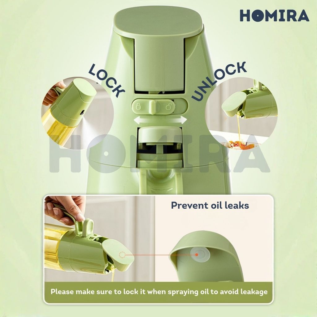 Homira Spray & Auto Flip Oil Dispenser 300ml / 500ml