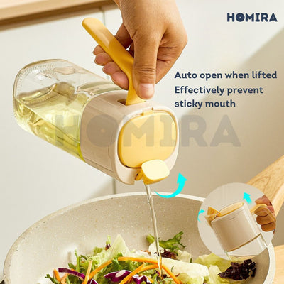 Homira Cooking Oil Glass Dispenser 500ml Auto Flip