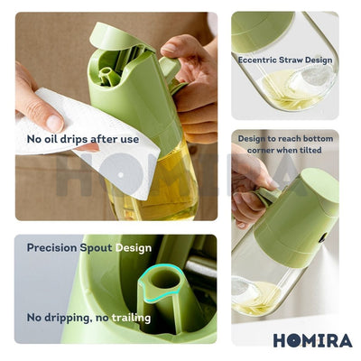 Homira Spray & Auto Flip Oil Dispenser 300ml / 500ml