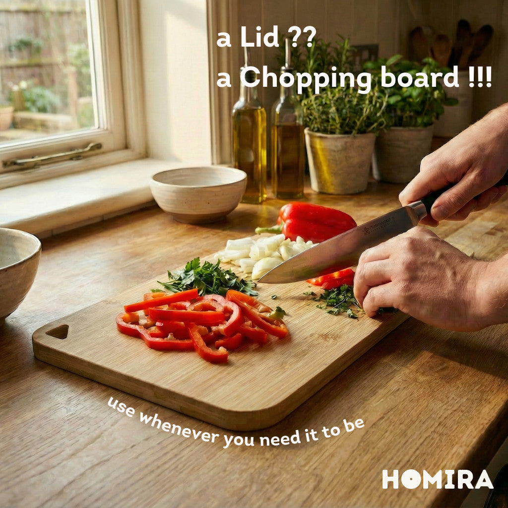 Homira Bakeware Glass Tray with Wooden Lid Display Set Baking Tray - 1L 1.6L 2.2L 3L