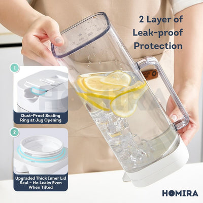Homira Water Jug 2000ml Food Grade with Lock