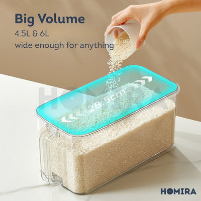 Homira Compress Vacuum Rice Container Airtight Food Storage 4.5L / 6L