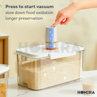 Homira Compress Vacuum Rice Container Airtight Food Storage 4.5L / 6L
