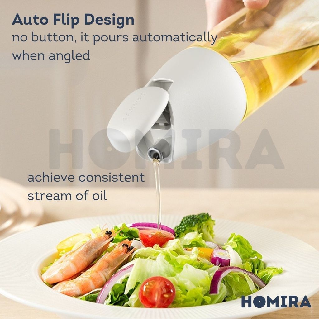 Homira Seasoning Oil Dispenser Glass Bottle Smooth Flow Drip-free