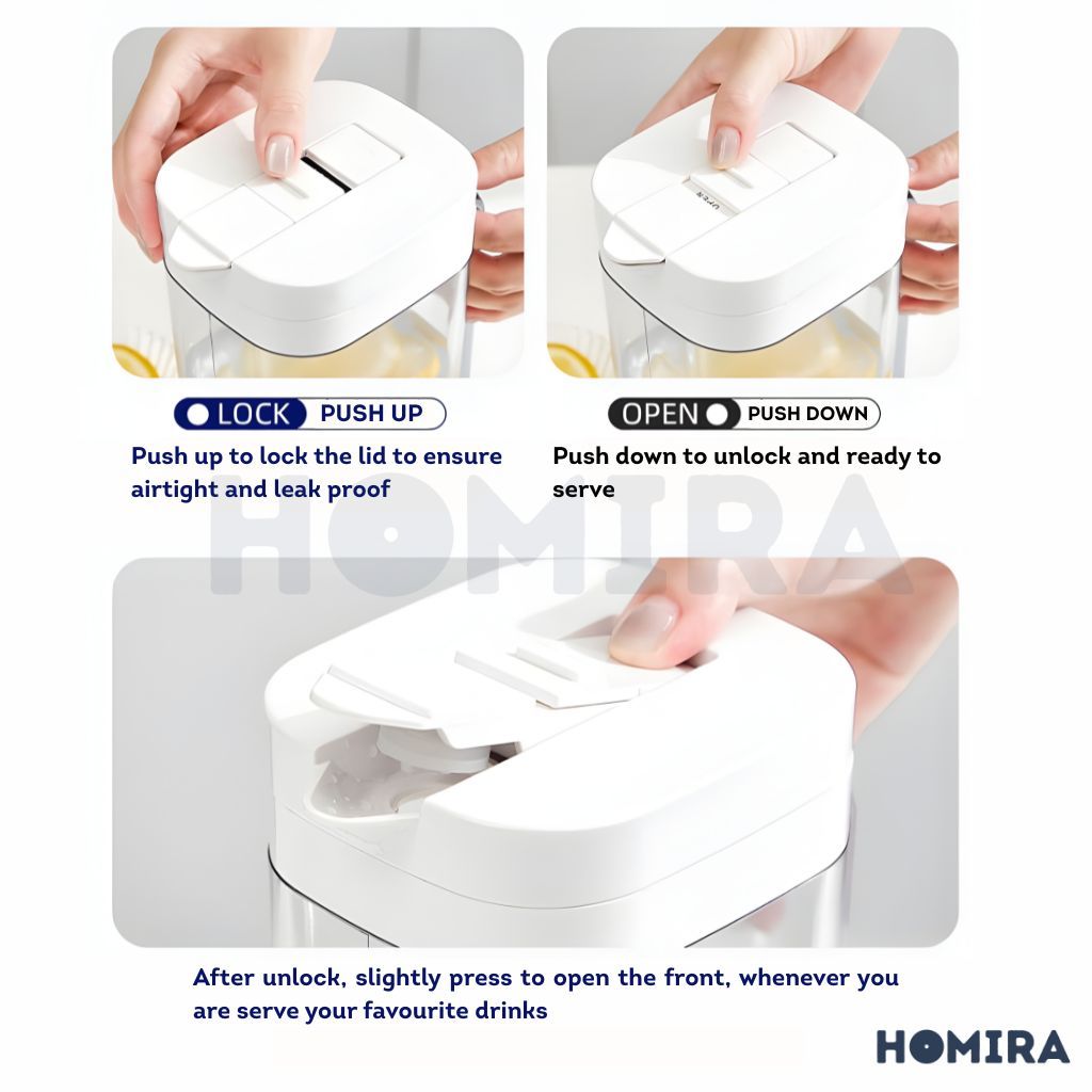 Homira Water Jug 2000ml Food Grade with Lock