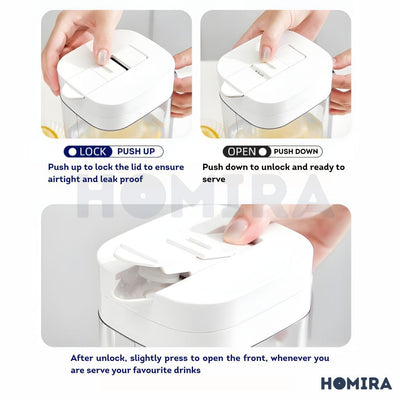 Homira Water Jug 2000ml Food Grade with Lock